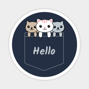 Hello Cute Kittens In Your Pocket Magnet